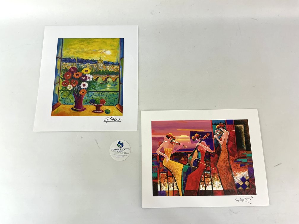Two (2) Colorful Art Prints