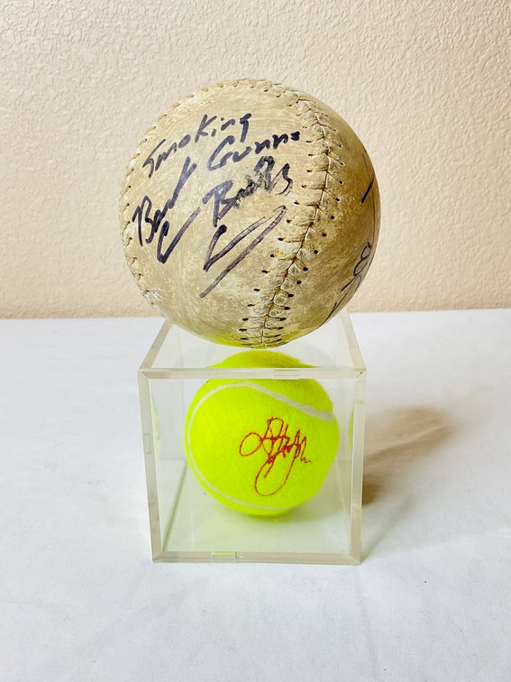 Elton John and Billie Jean King Tennis Ball