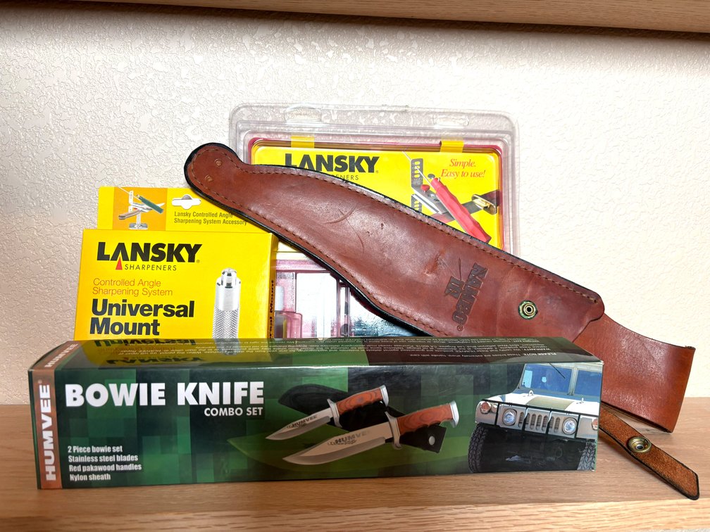 Bowie Knife, Sharpening System, and More