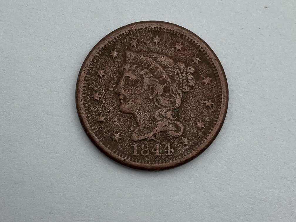 1844 US Large Cent
