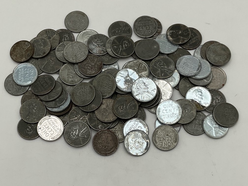 100 ea. 1943 Steel Cents