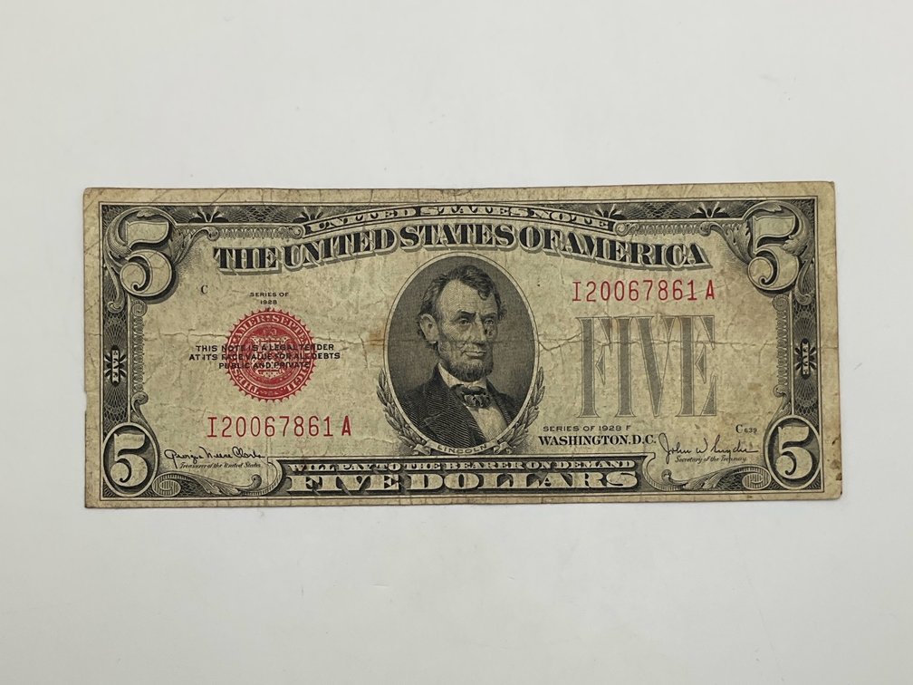 1928 F $5 Legal Tender Note