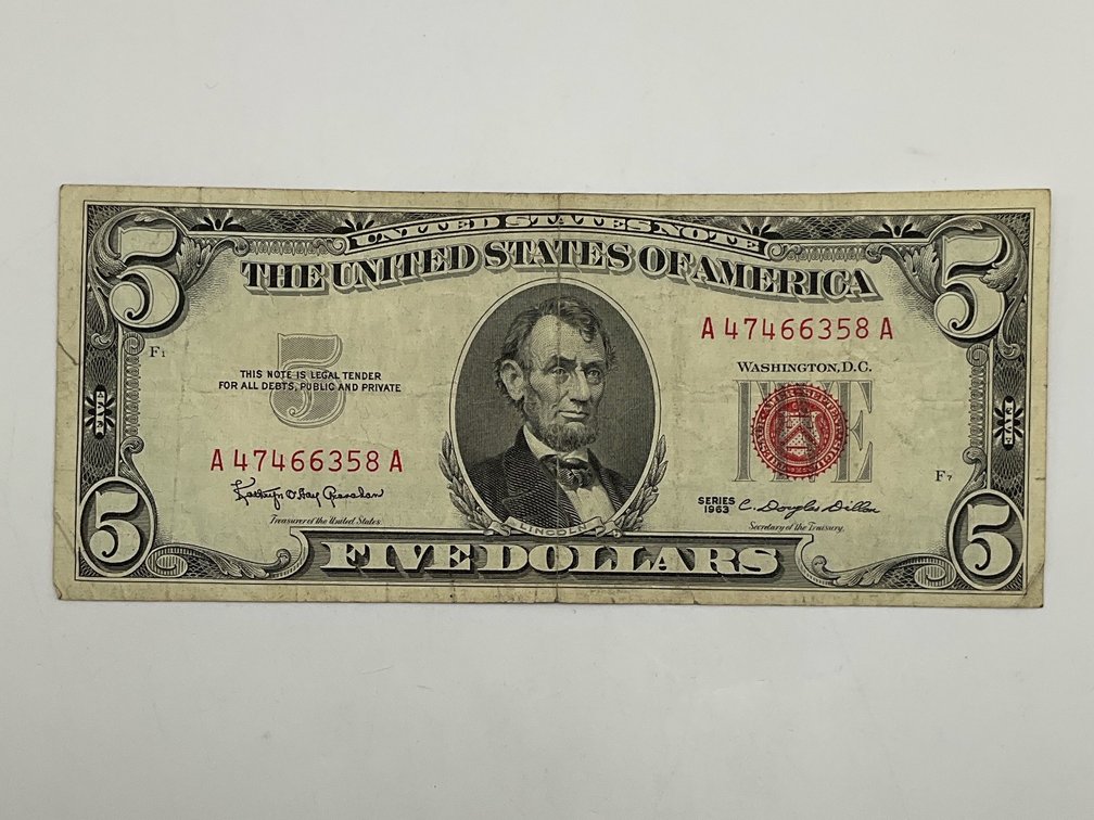 1963 $5 Red Seal Note