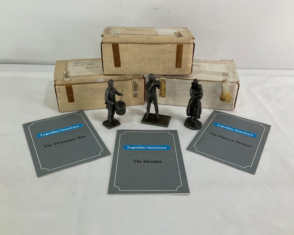 The American Sculpture Society 'Legendary Americans' Pewter Sculptures