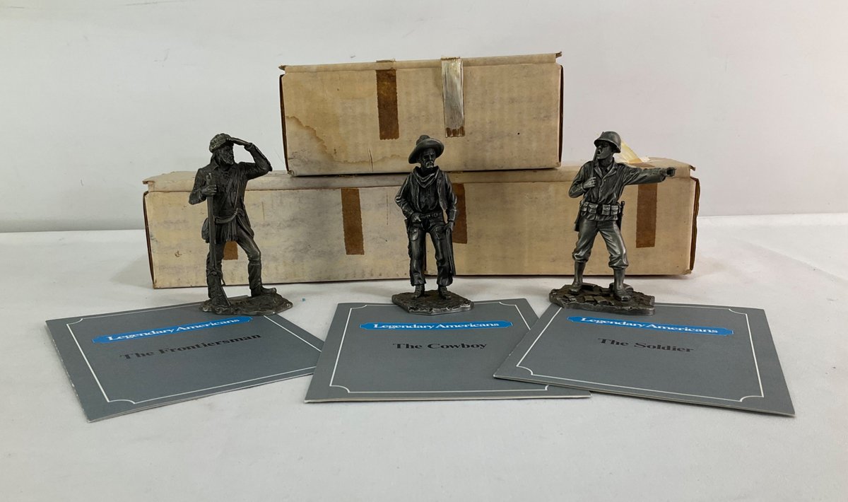 The American Sculpture Society 'Legendary Americans' Pewter Sculptures