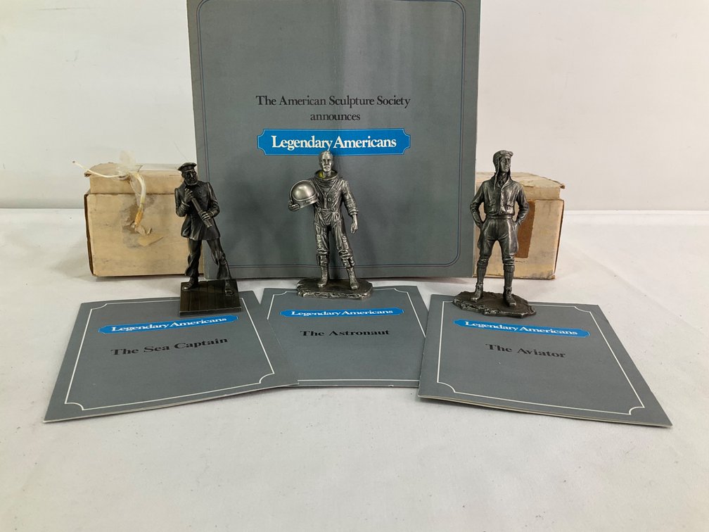 The American Sculpture Society 'Legendary Americans' Pewter Sculptures