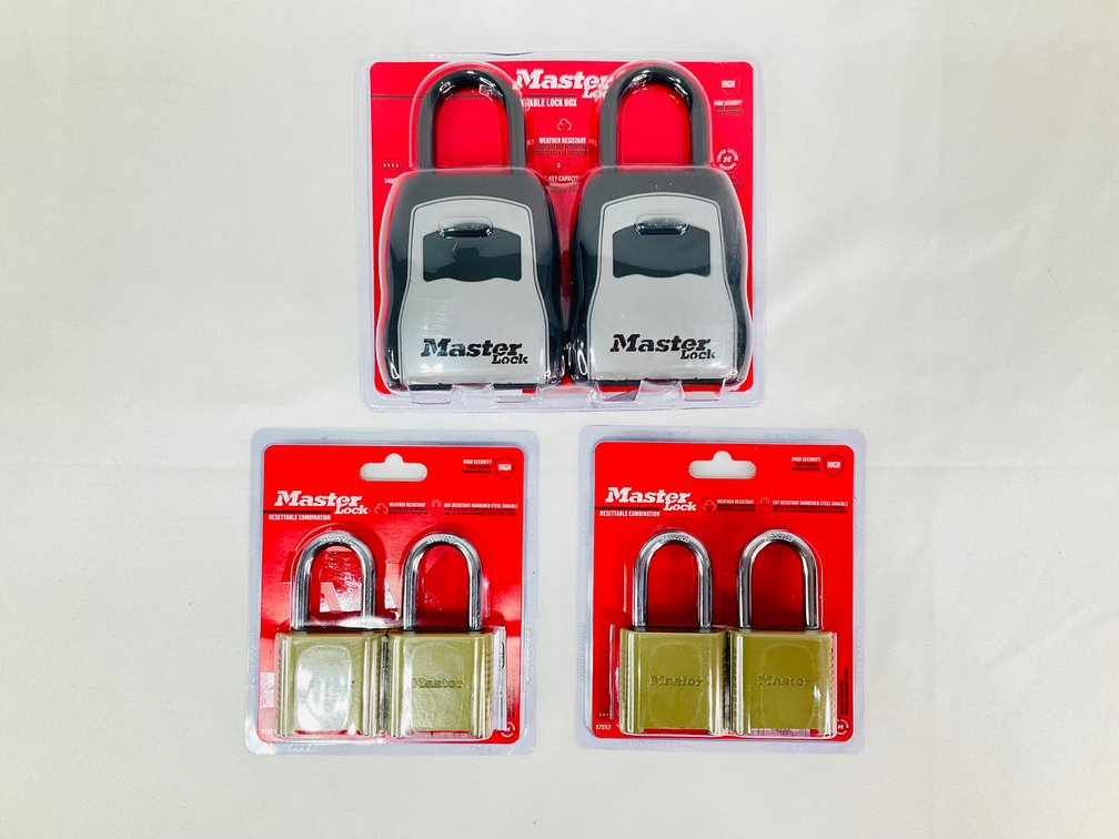 Three (3) New Packages of Master Locks