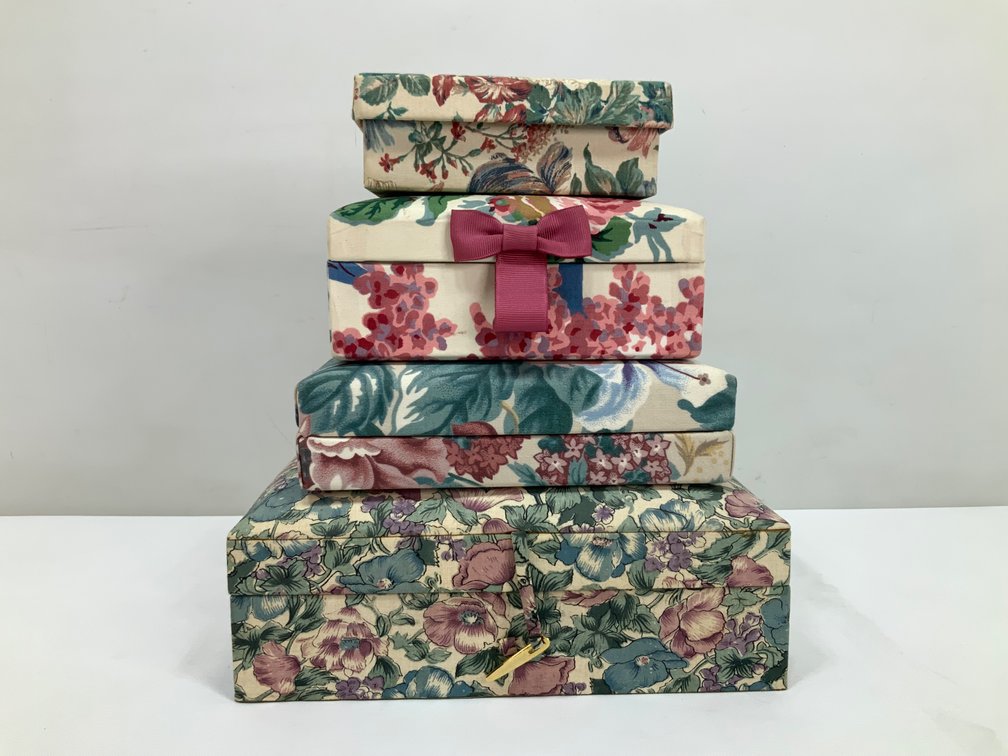 4 Fabric Jewelry Boxes