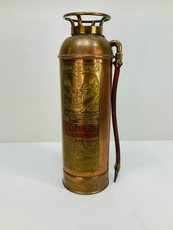 Elkhart Brass Mfg. Co. Copper and Brass Fire Extinguisher