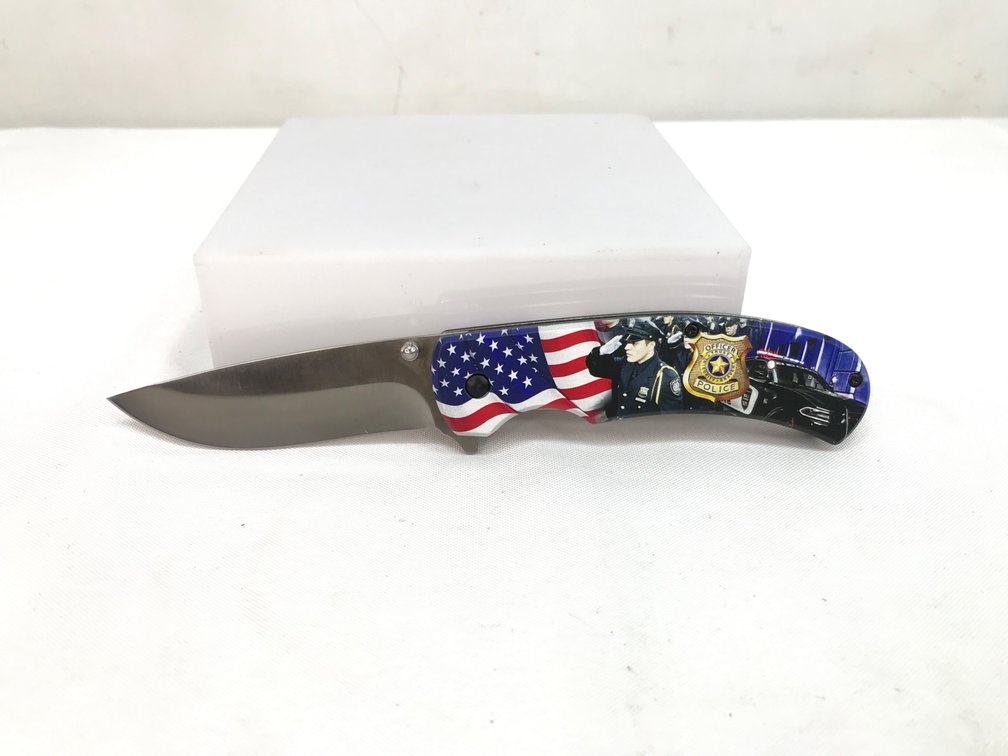 Police Folding Knife and Lapel Pin