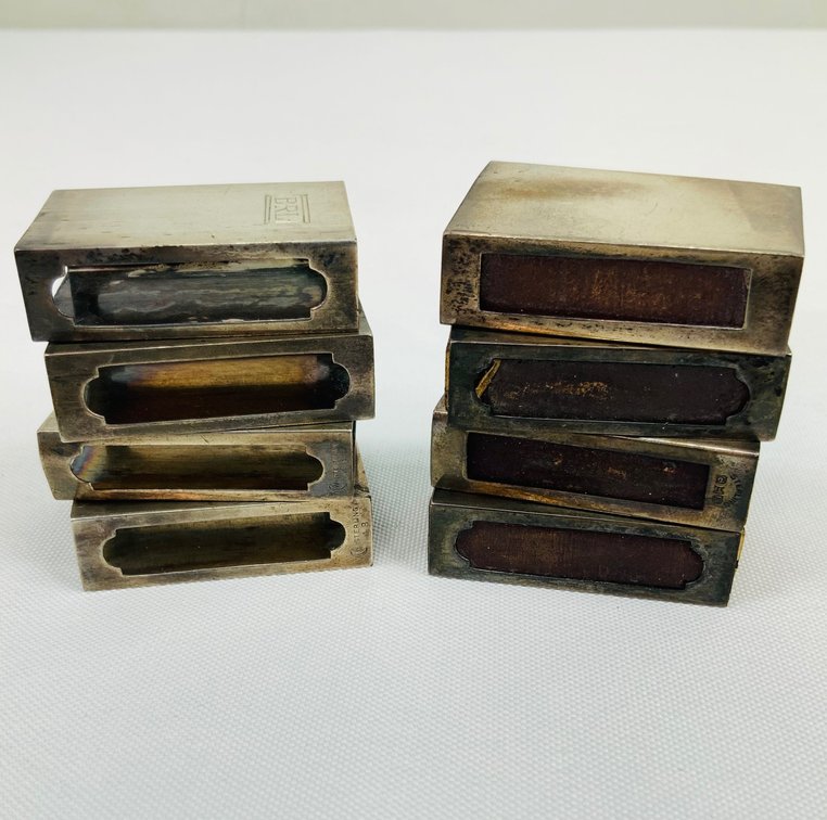 Sterling Silver Matchbox Covers