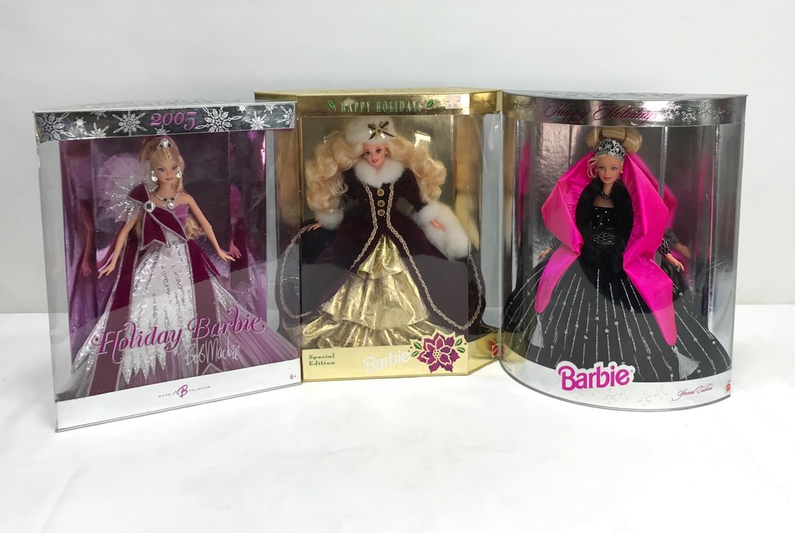 Mattel Holiday and Happy Holidays Barbie Dolls