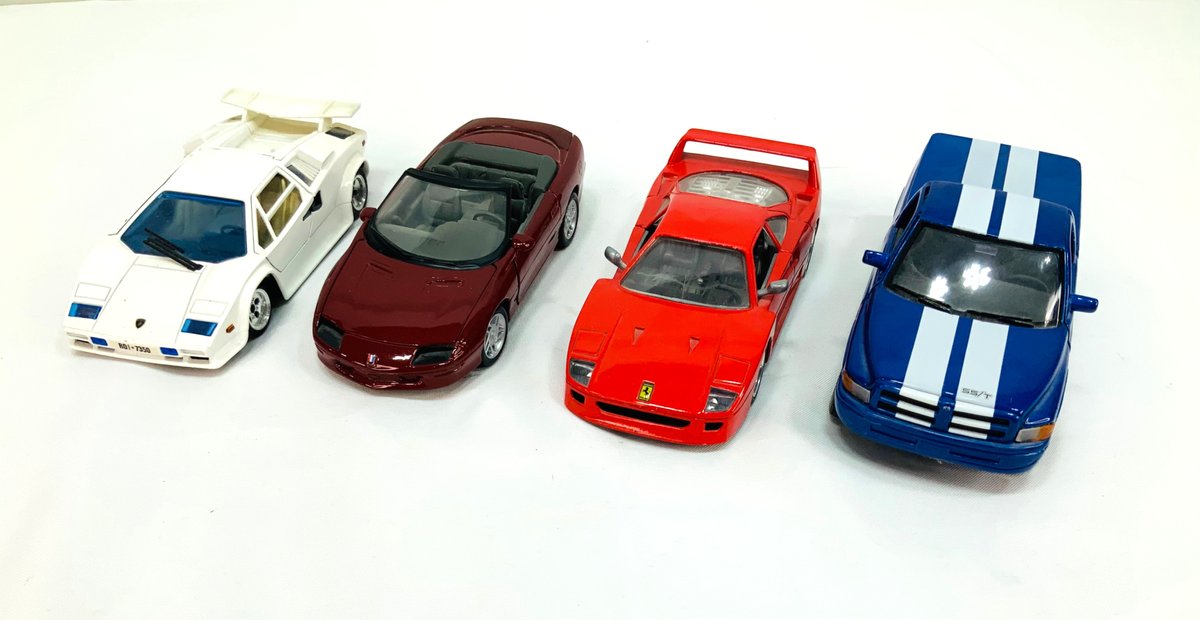 Diecast Scale Model Cars and Pickup Truck