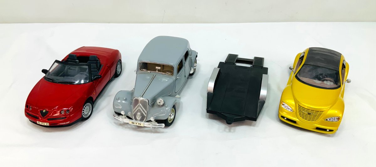 Diecast Model Cars and Car Trailer