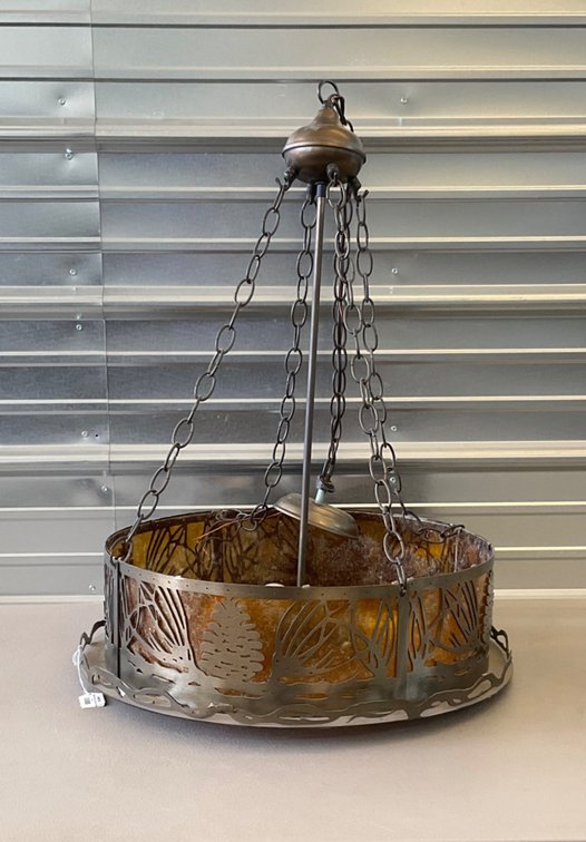 Rustic Pine Cone Motif Drum Pendant Chandelier