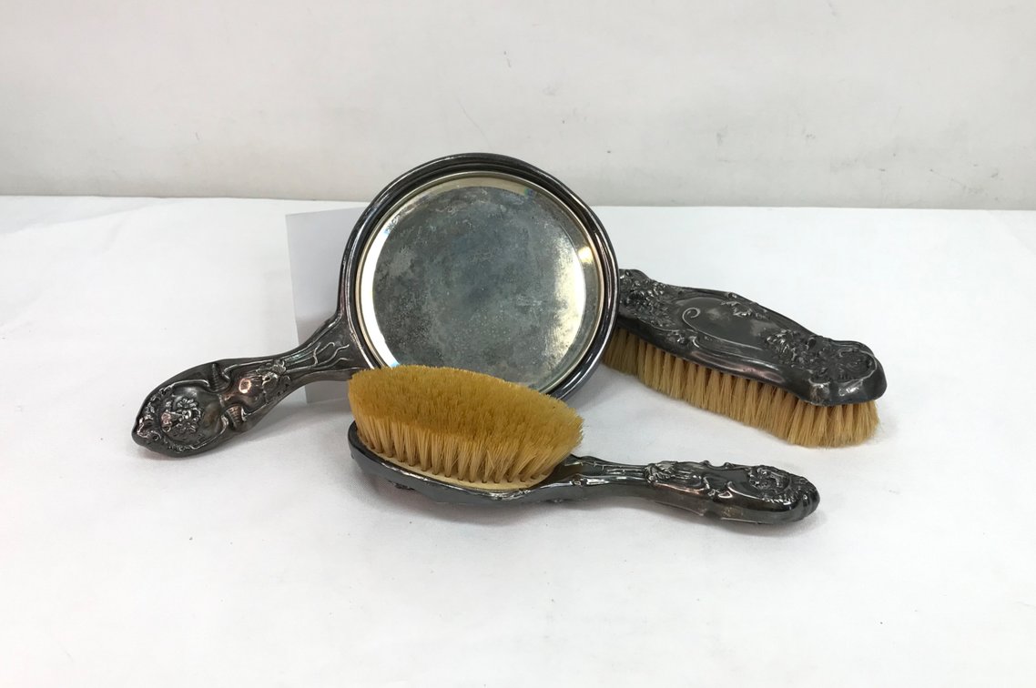 Silver-Tone Vanity Dresser Set