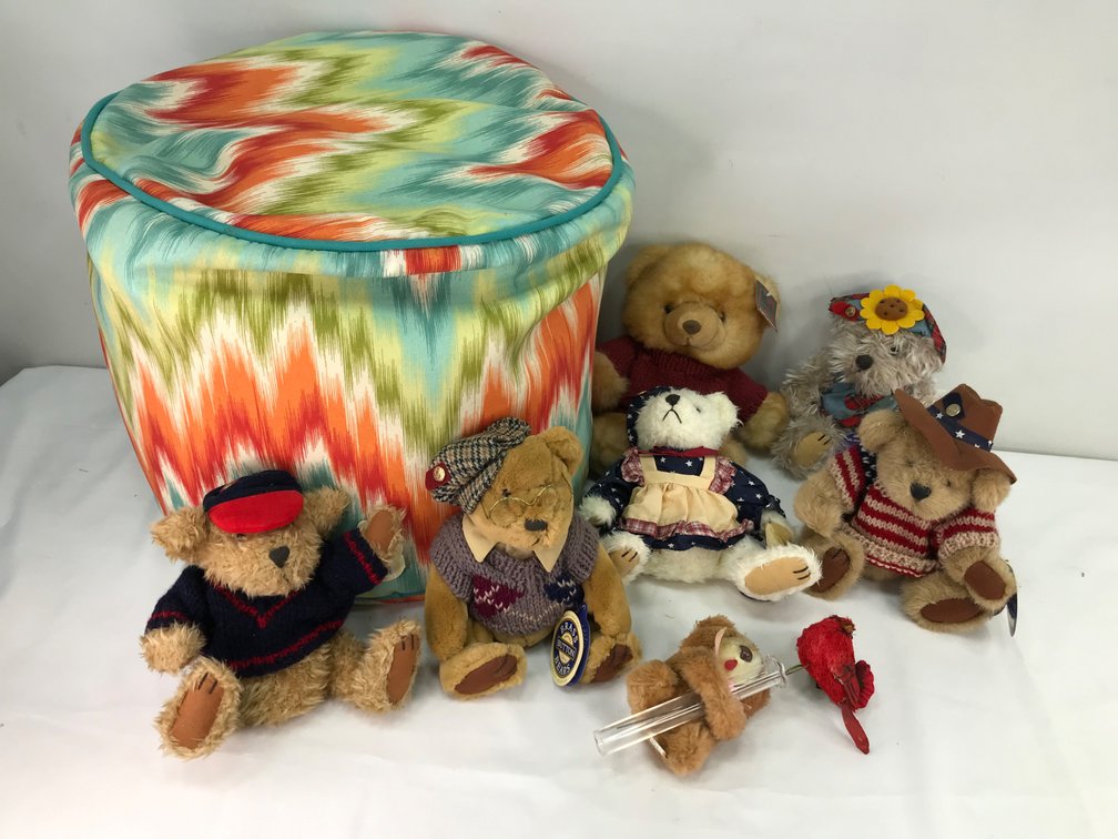 Plush Teddy Bears and Bean Bag Chair