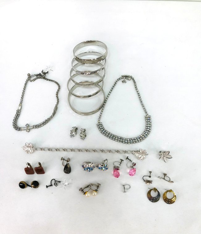 Silver-Tone Necklaces, Bangles, Earrings, and More