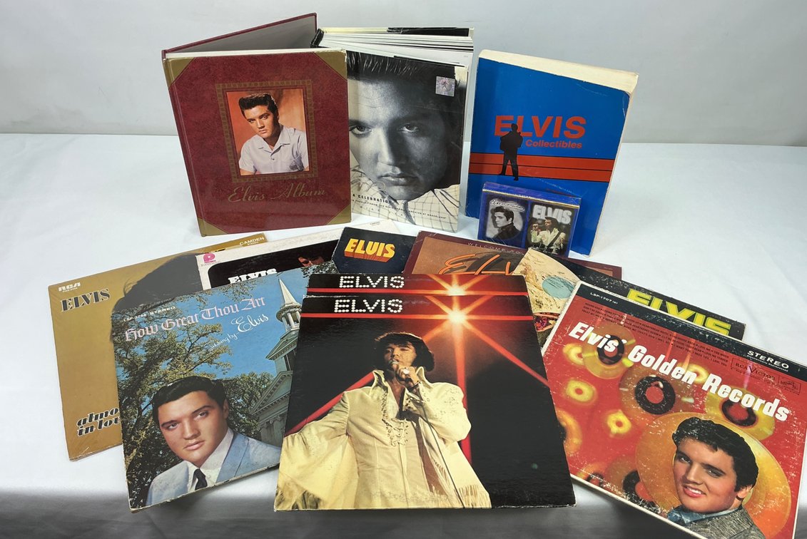 Elvis Presley Vinyl Records, Books, and Memorabilia