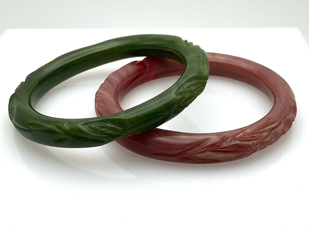 Bakelite Marbled Bangle Bracelets