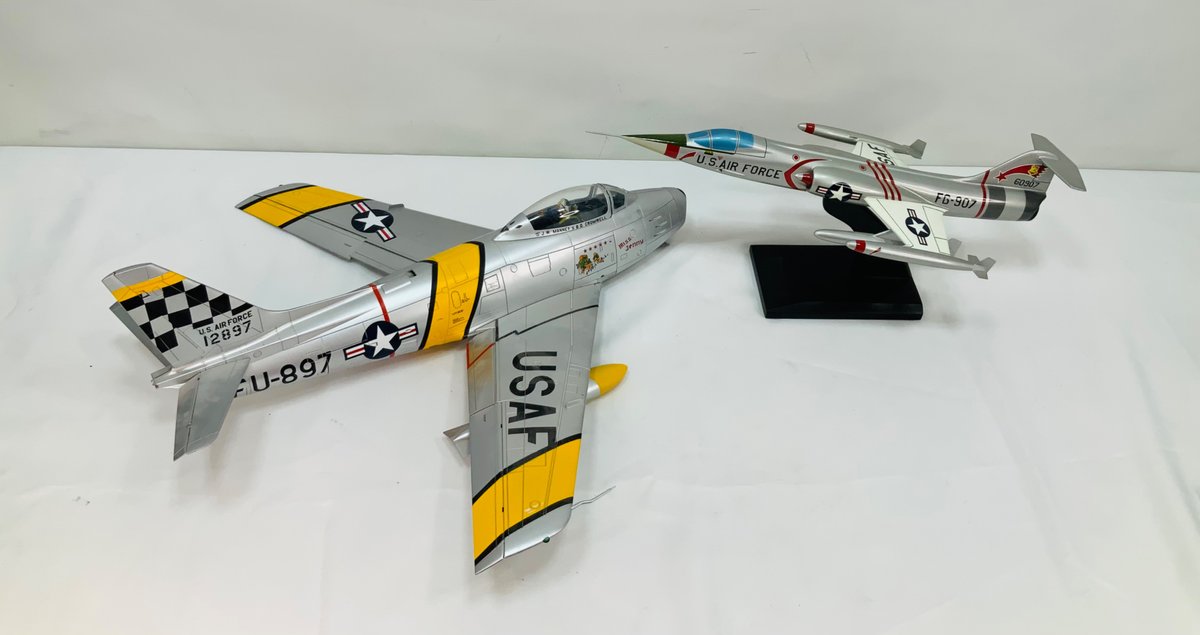 USAF F-86 Sabre and F-104 Starfighter Model Aircraft