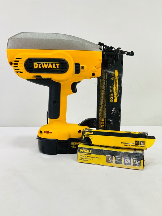 DeWalt DC608 18V Cordless Brad Nailer with Nails
