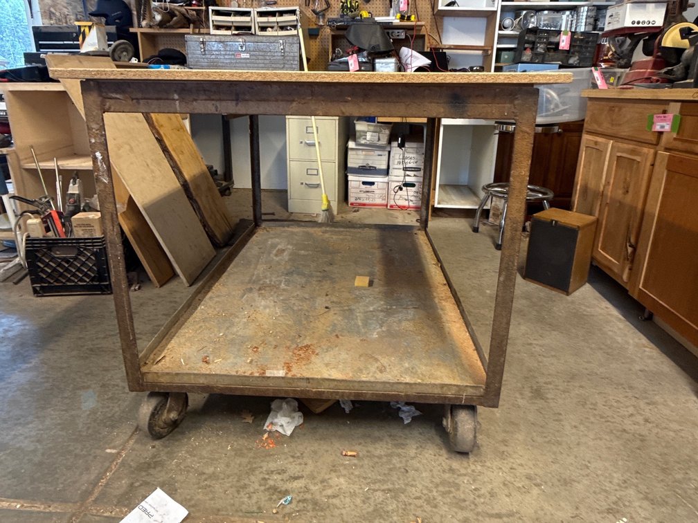 Steel Rolling Cart Workbench with Composite Top