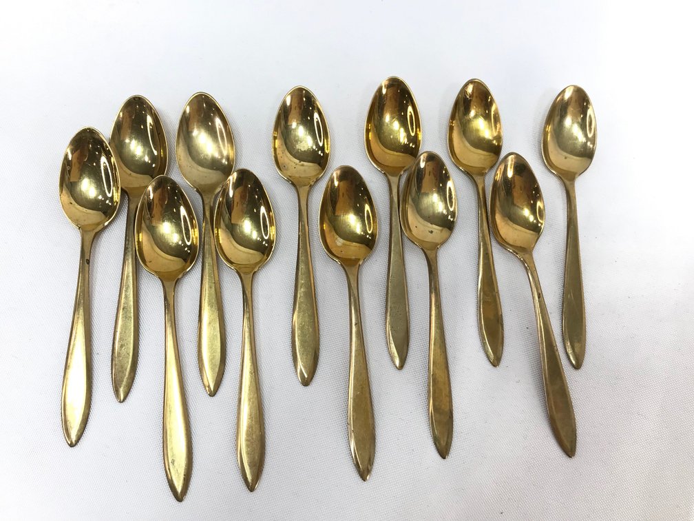 Dirigold Gold-Tone Metal Flatware Spoons