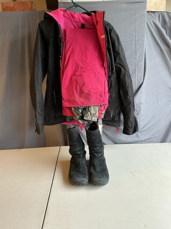 Burton Women’s Ski Jacket, Snow Pants, and Merrell Boots