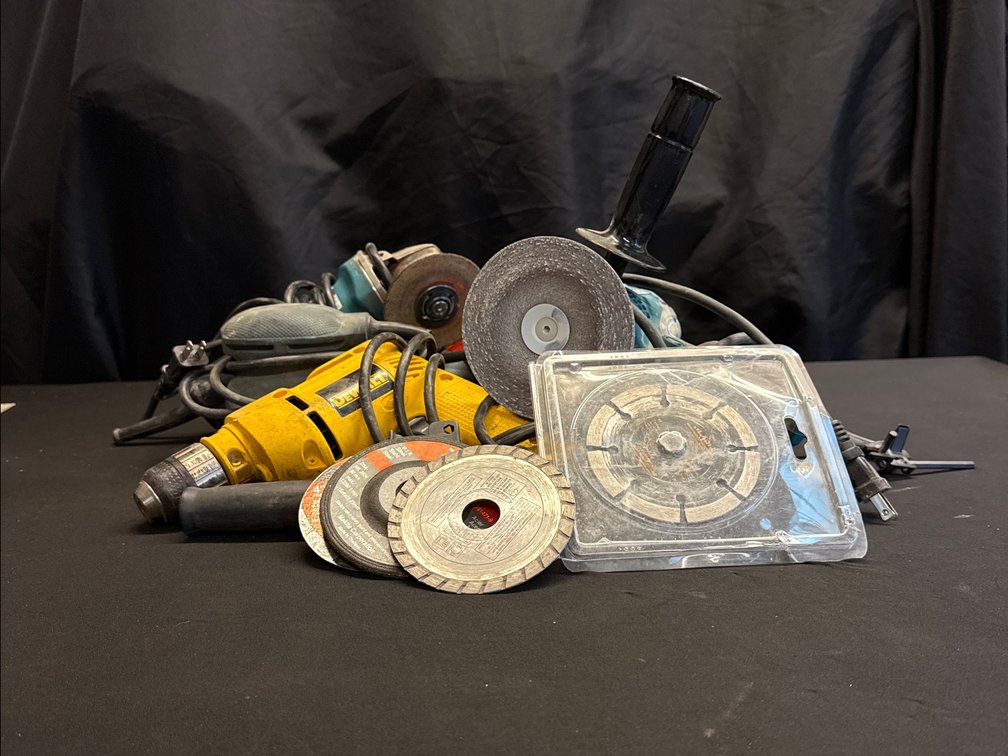 Corded Power Tools, Heat Gun, and Grinding Discs