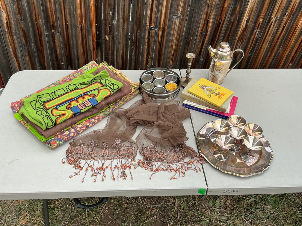 Silver-Tone Barware and Textiles