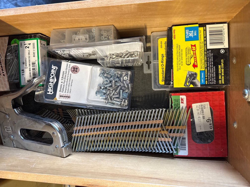 Fasteners, Collated Nails, Staples, and Manual Staple Gun