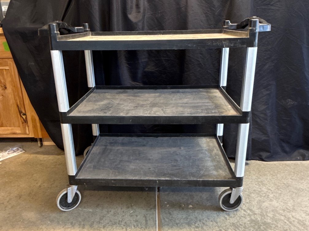 Cambro Three-Shelf Plastic Utility Cart