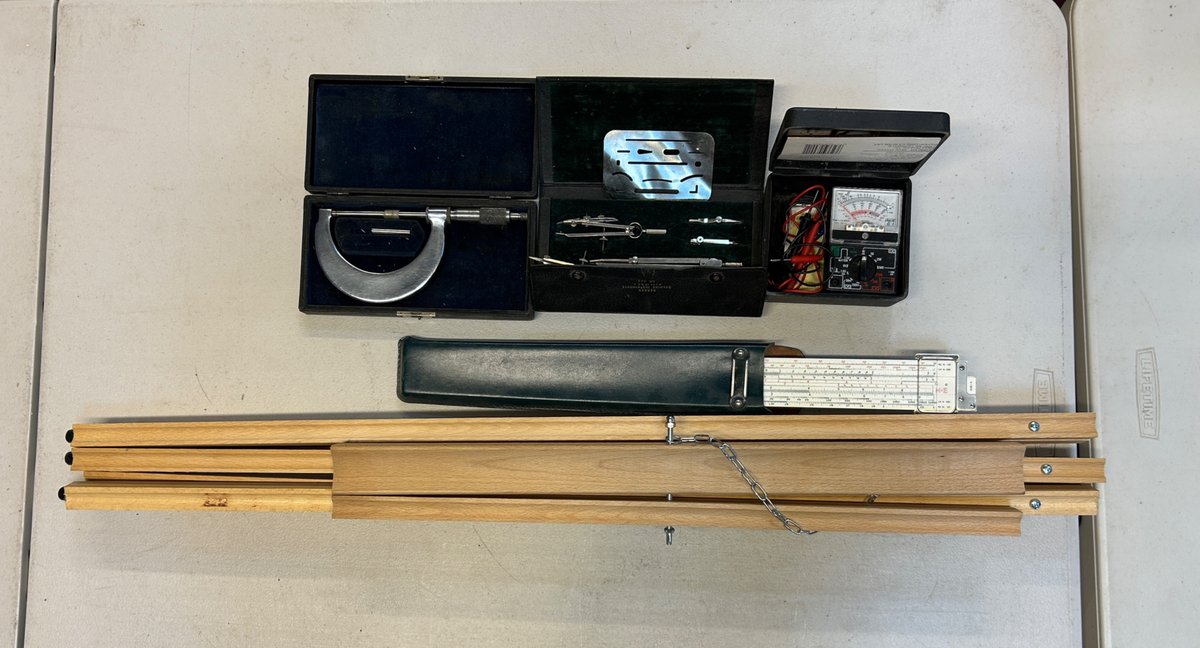 Drafting and Precision Tools with Wooden Easel