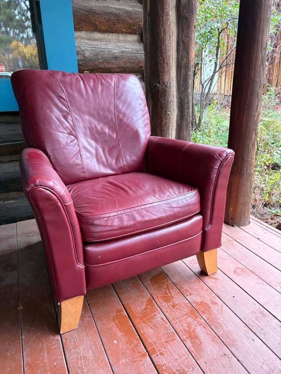 La-Z-Boy Burgundy Leather Reclining Armchair