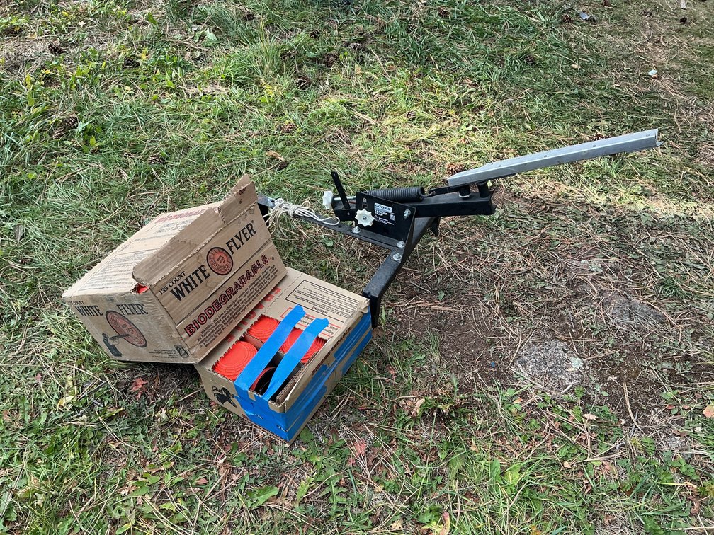 Trap Thrower and Clay Targets