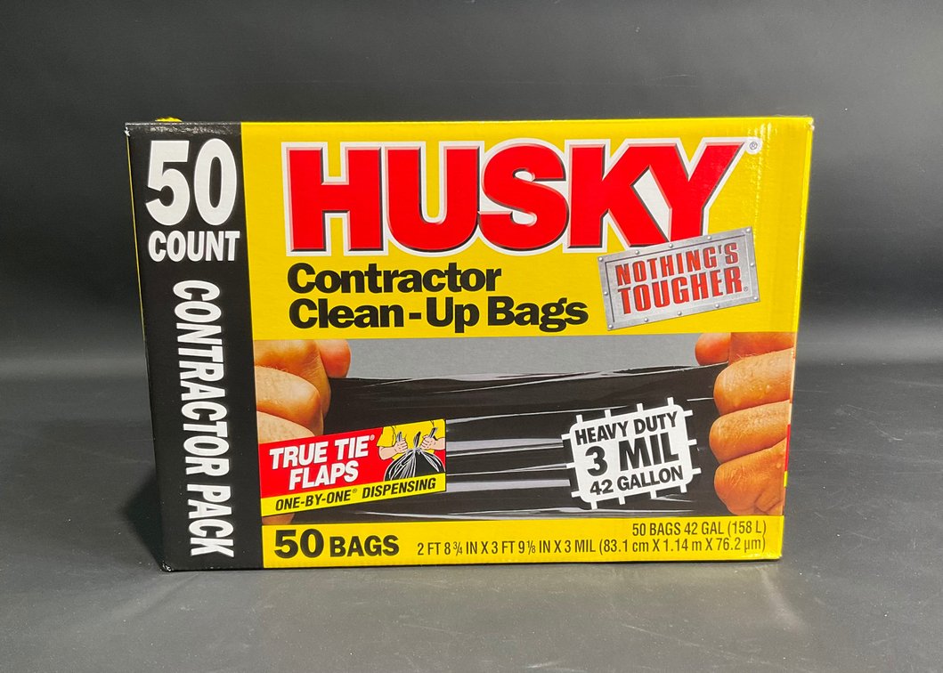 Husky 42 Gallon 3 Mil Contractor Clean-Up Bags, 50 Count