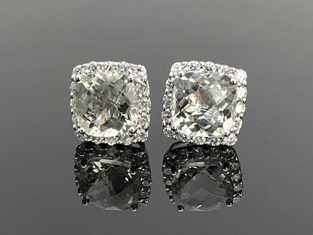 Green Amethyst Earrings