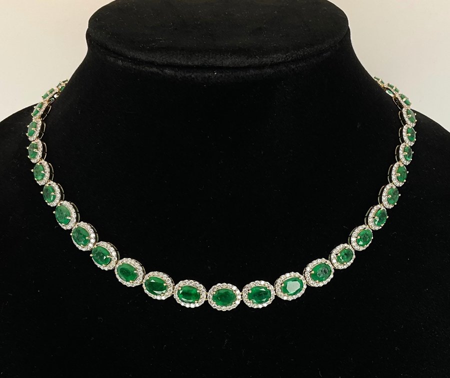 Emerald and Diamond Necklace