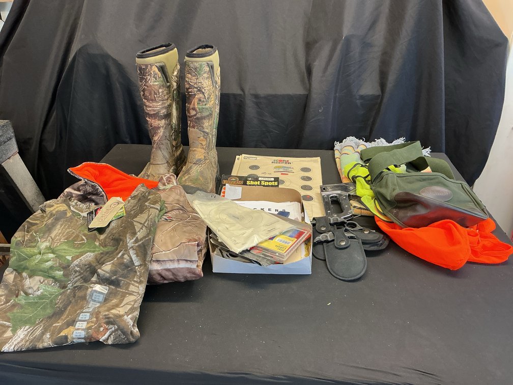 Hunting Apparel, Boots, Shooting Targets, and Accessories
