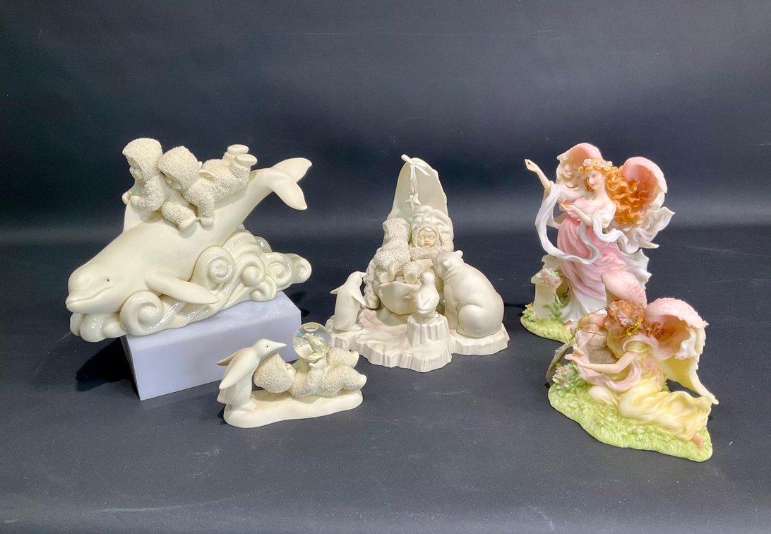 Bisque Porcelain and Resin Decorative Figurines