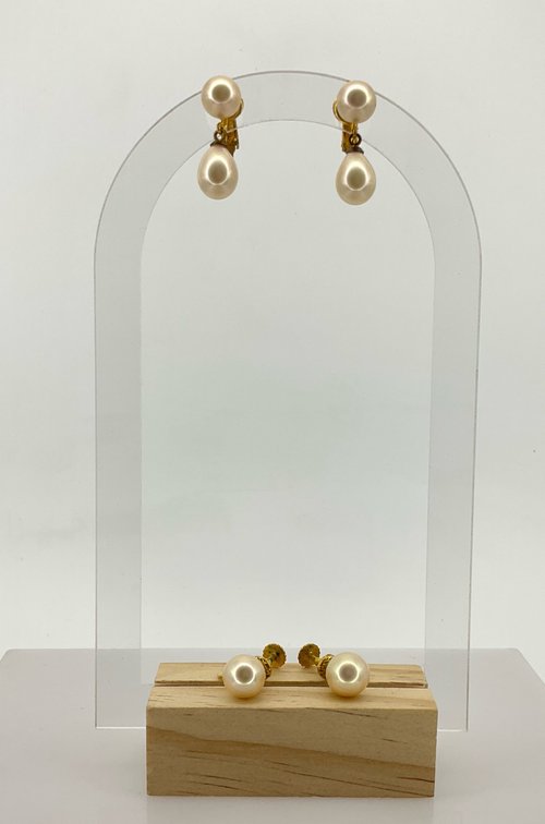 Majorica Gold Filled Pearl Earrings