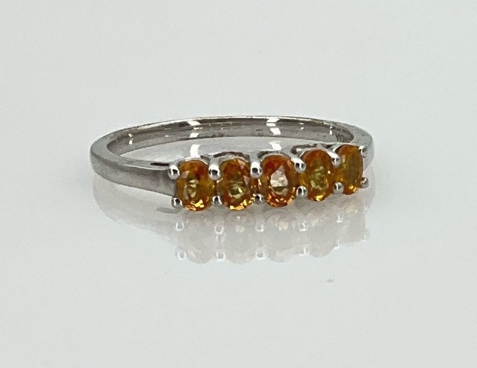 Yellow Sapphire Anniversary Band