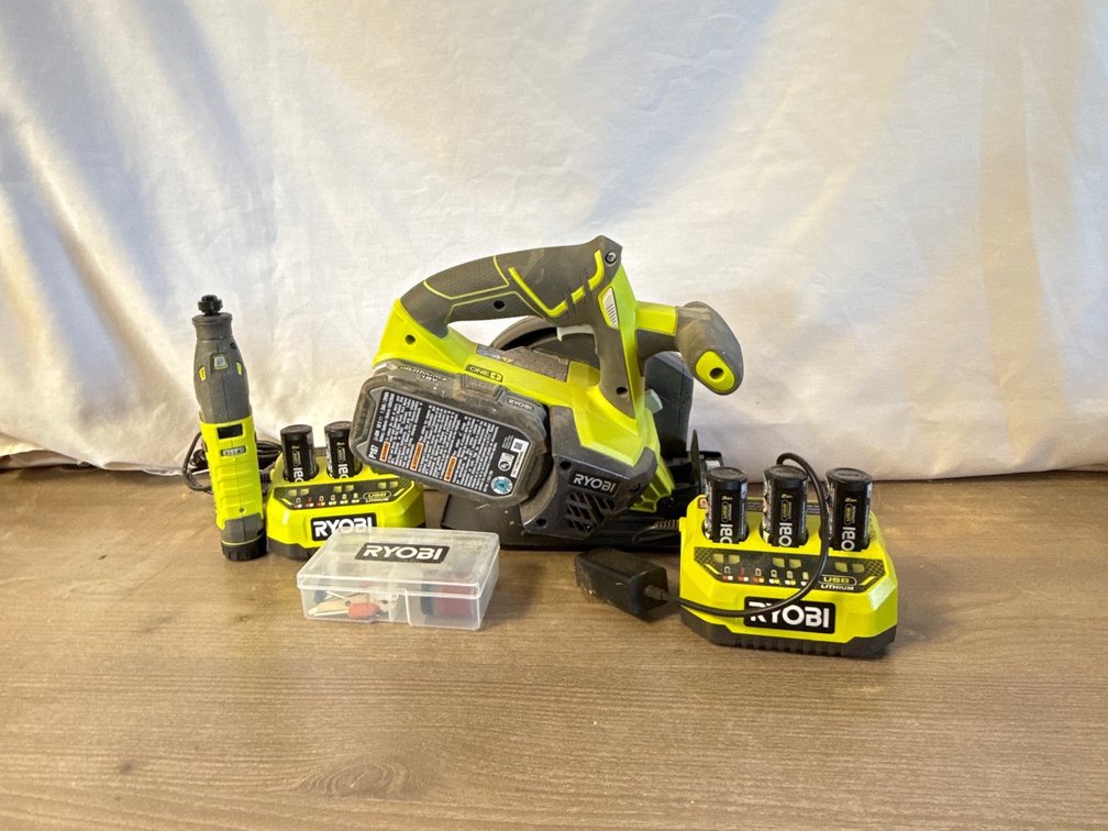 Ryobi Circular Saw, Rotary Tool, USB Chargers, and More