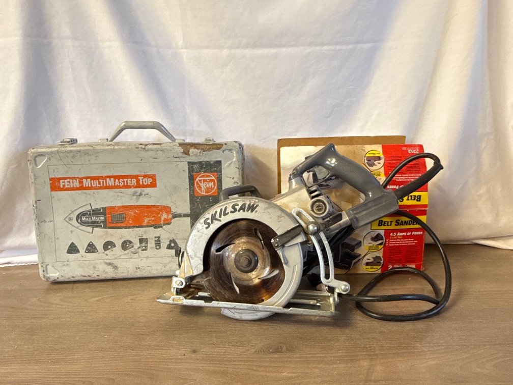 Circular Saw, Oscillating Multi-Tool, and Belt Sander