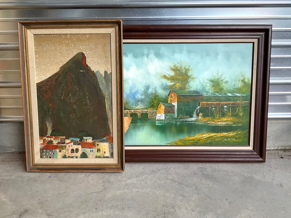 Framed Oil on Canvas Landscape Paintings