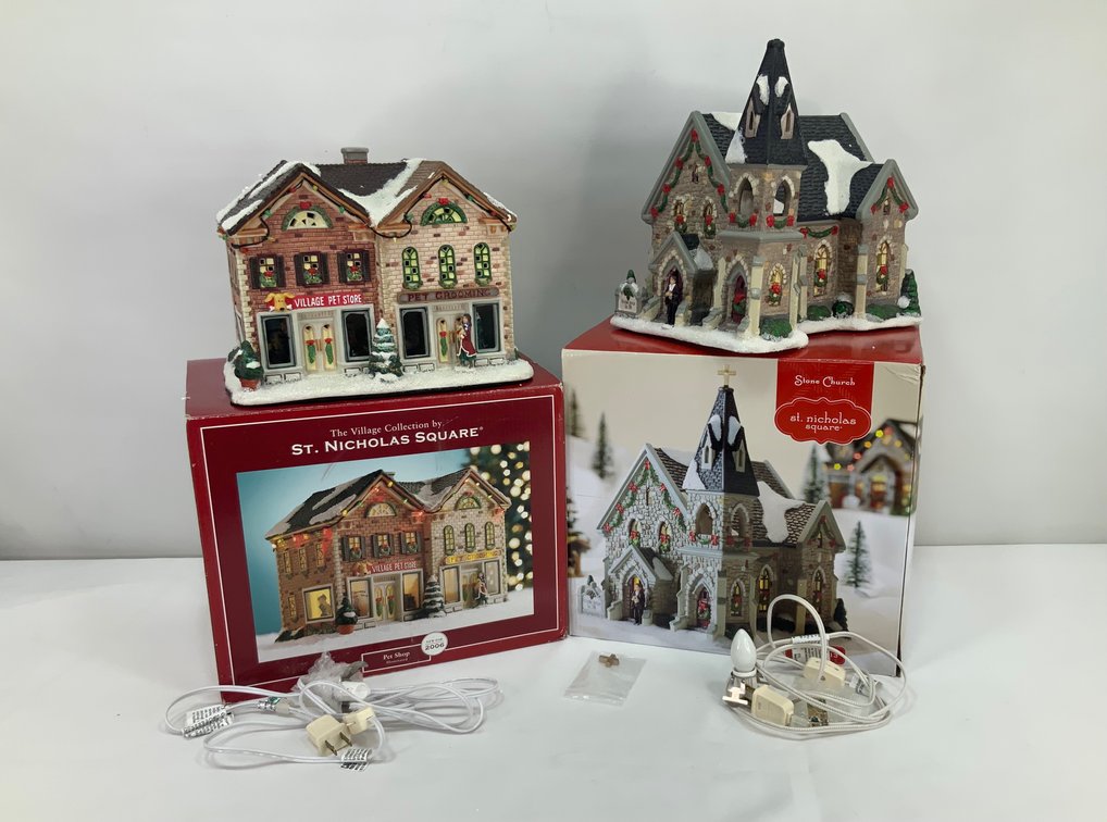 St. Nicholas Square Pet Shop and Stone Church Village Buildings