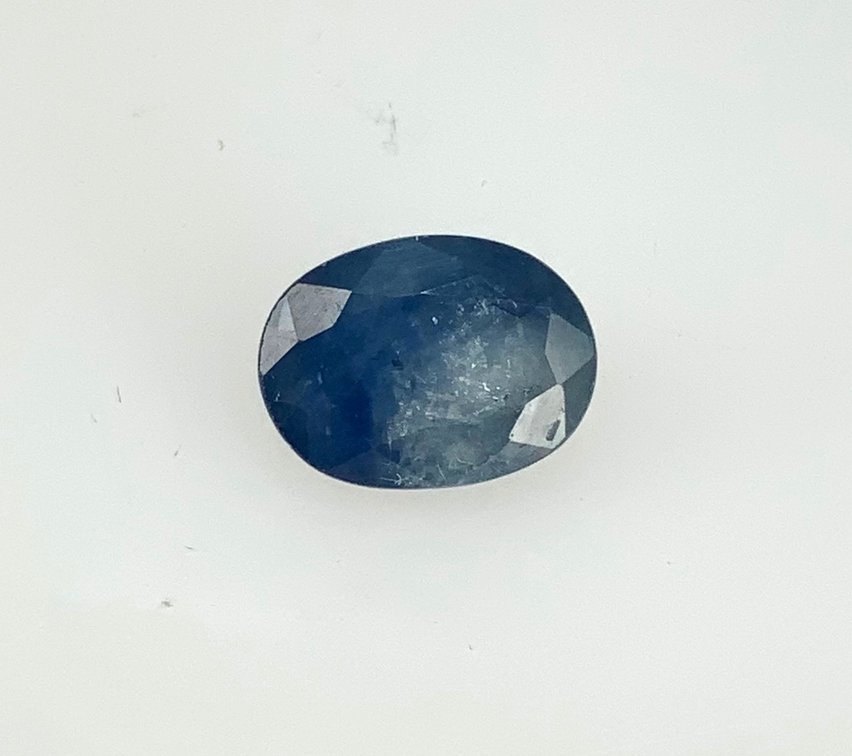 Oval Cut Faceted Dark Blue Loose Gemstone