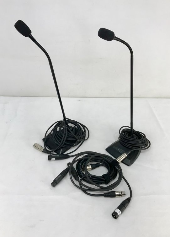 Desktop Gooseneck Microphones and XLR Cables