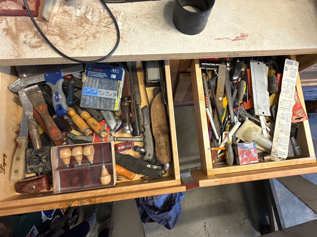 Workshop Hand Tools, Carving Chisels, and Knives